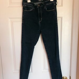 skinny jeans, dark wash